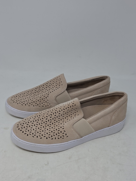 Vionic Shoes - Vionic Kani Beige Laser-Cut Slip-On Flats Size 10